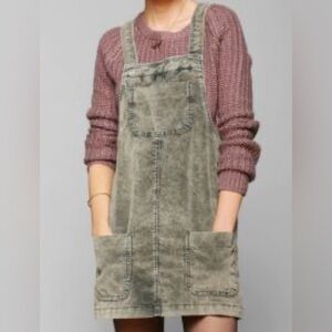 Urban Outfitters BDG Charcoal Acid Wash Corduroy Overalls Dress size XS
